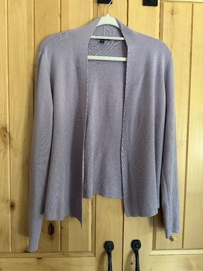 Eileen Fisher lavender open cardigan Size L